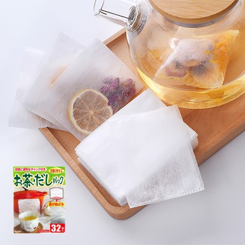KYOWA Japanese Tea Filter Soup Bag  32-Pcs Size 12 x 9.5cm Disposable Zipper Bag