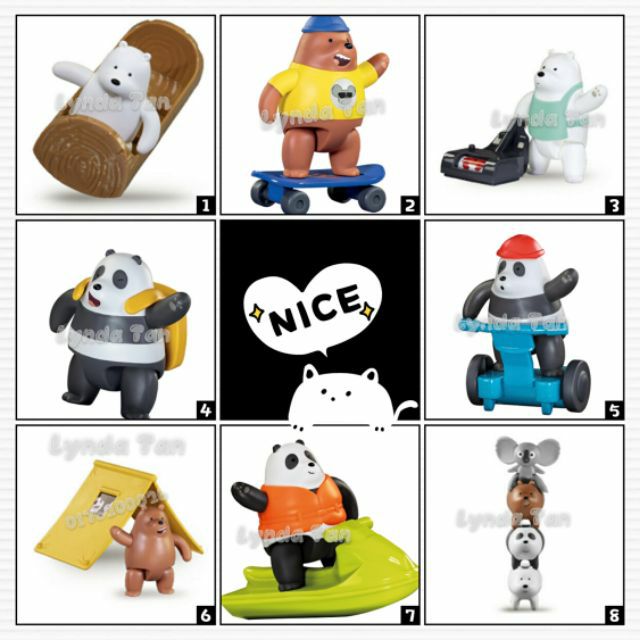 🔥Ready Stock🔥We Bare Bear McDonald's Happy Meal Toys | Shopee Malaysia