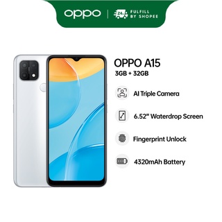 OPPO A15 Smartphone l 3GB +32GB l AI Triple Camera l 4230mAh Large Battery l Fingerprint Sensor + AI Face Unlock