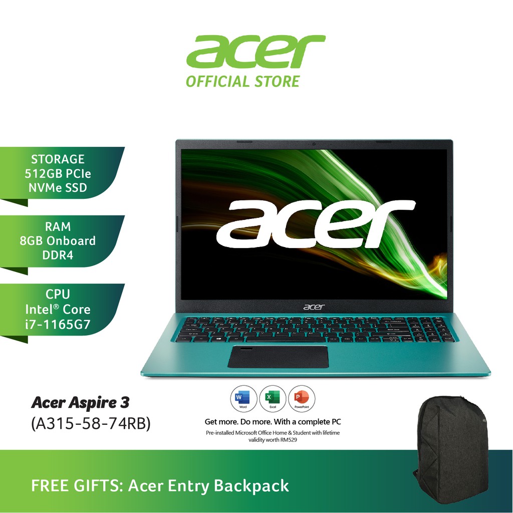 Acer Aspire 3 Laptop A315-58-74RB | Shopee Malaysia