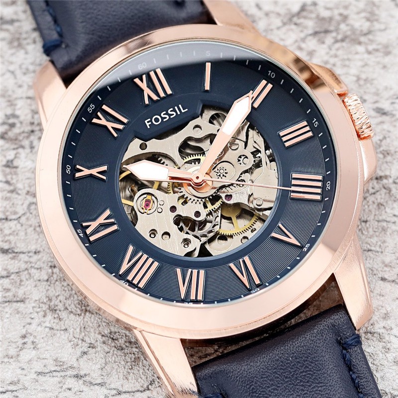 Clearance Sales Fossil Automatic Mechanical Watches Leather Strap Men S Watch Shopee Malaysia