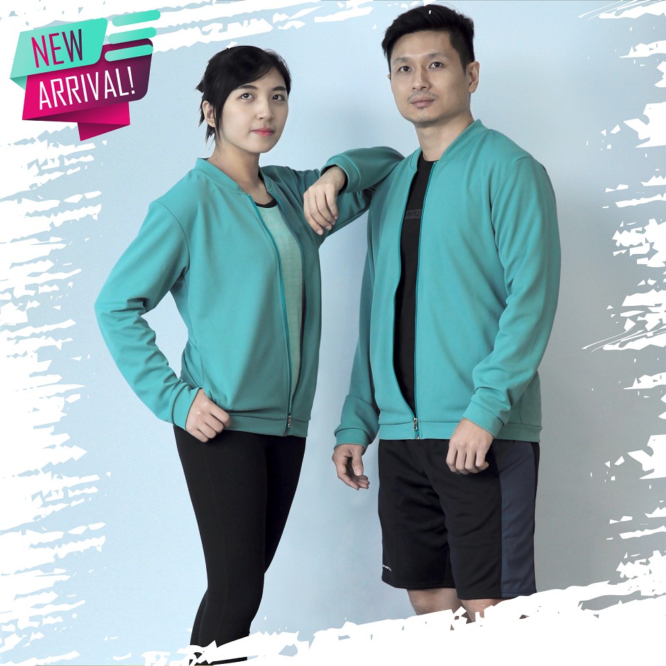 BE Elementz Athletic Sports Jacket (Green) MAJ0001 Lightweight, versatile, long zipper / Jaket Sukan Atletic Yang Ringan