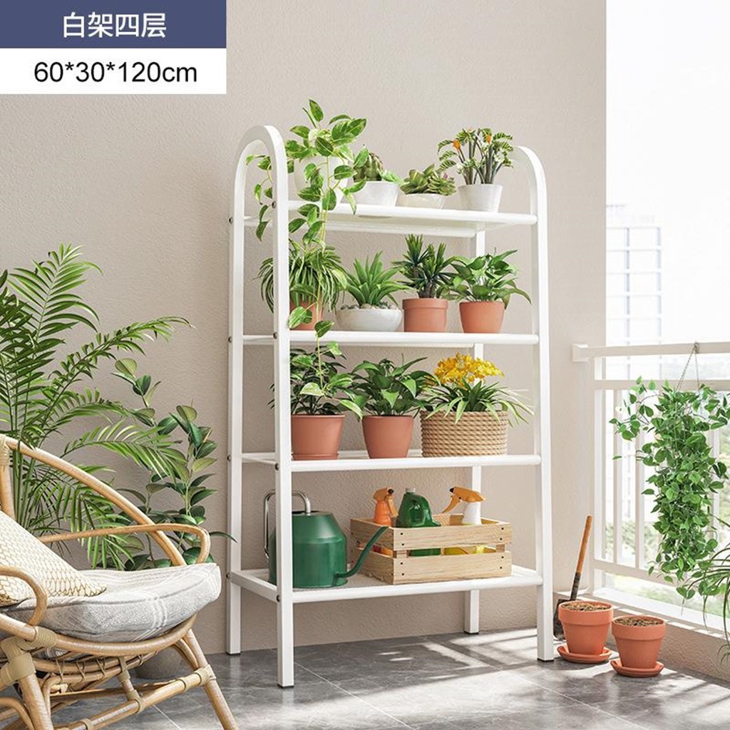 4/5 Tier Iron Flower Rack Modern Multi-Layer Shelf Floor-to-Ceiling ...