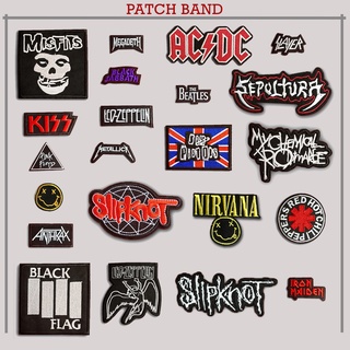 PATCH MISFITS ACDC IRON MAIDEN ROCKBAND 80’s 90’s DIY SEW ON IRON ON BADGES PATCHES SULAM ROCK BAND PATCH EMBROIDERY