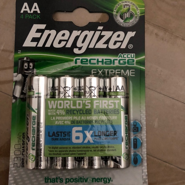 Energizer Rechargeable Battery AA Recharge Extreme ( 2300mAh) [4pcs