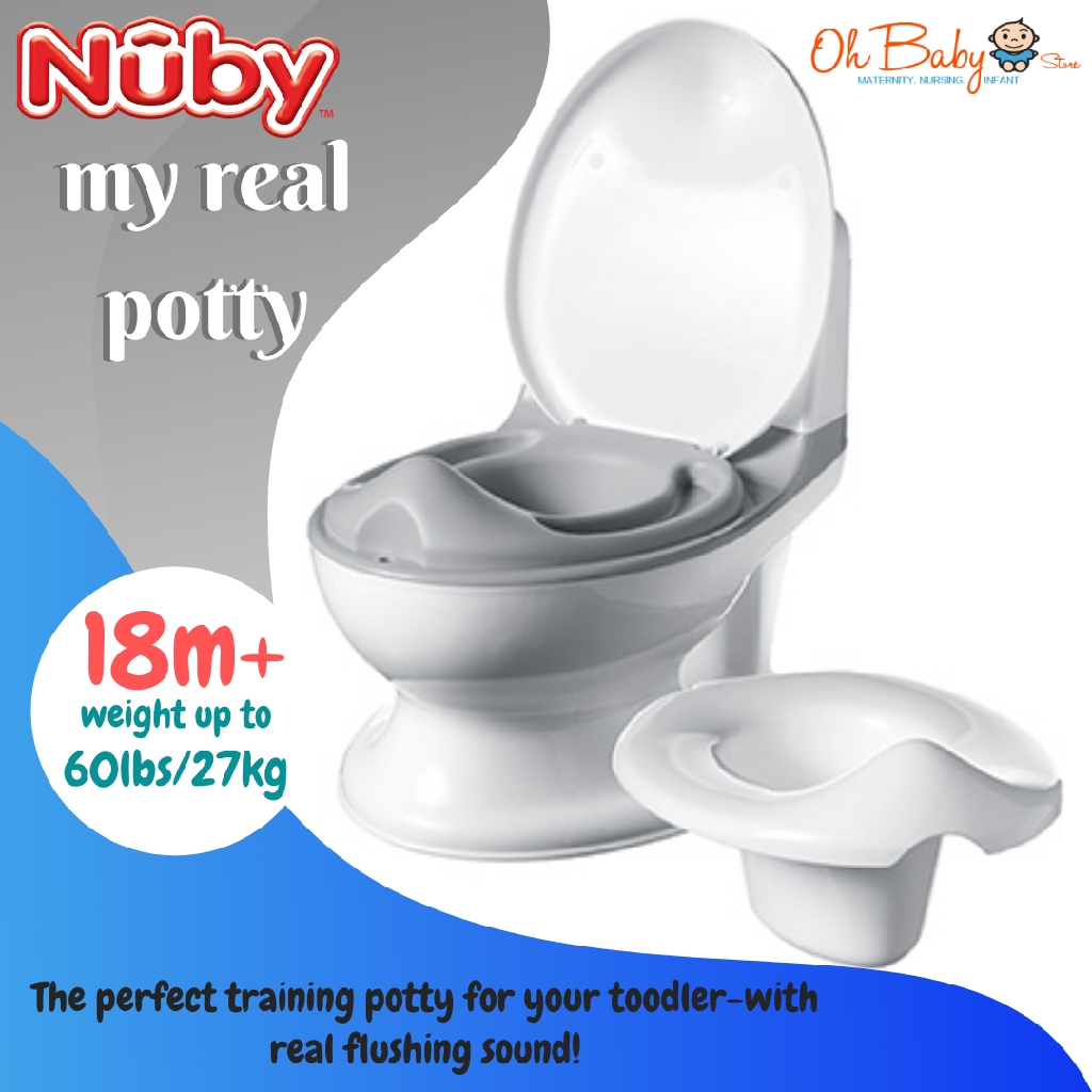 Nuby My Real Potty Mini Size Toilet for Baby Boys & Girls (18m