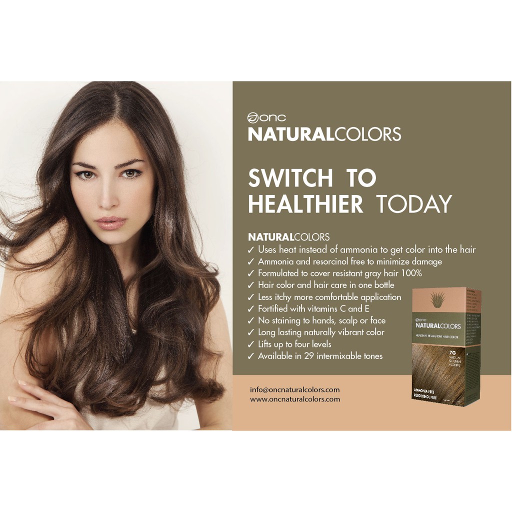 4MC Glamorous Brown Original ONC Organic Permanent hair color (Ammonia,  Resorcinol and Parabens free) USA DIY Home Use | Shopee Malaysia
