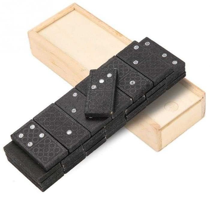 Toy Domino Wooden Gaple Wood Box Domino Game Board Durable Contents 28 dommino bord Game Boxes