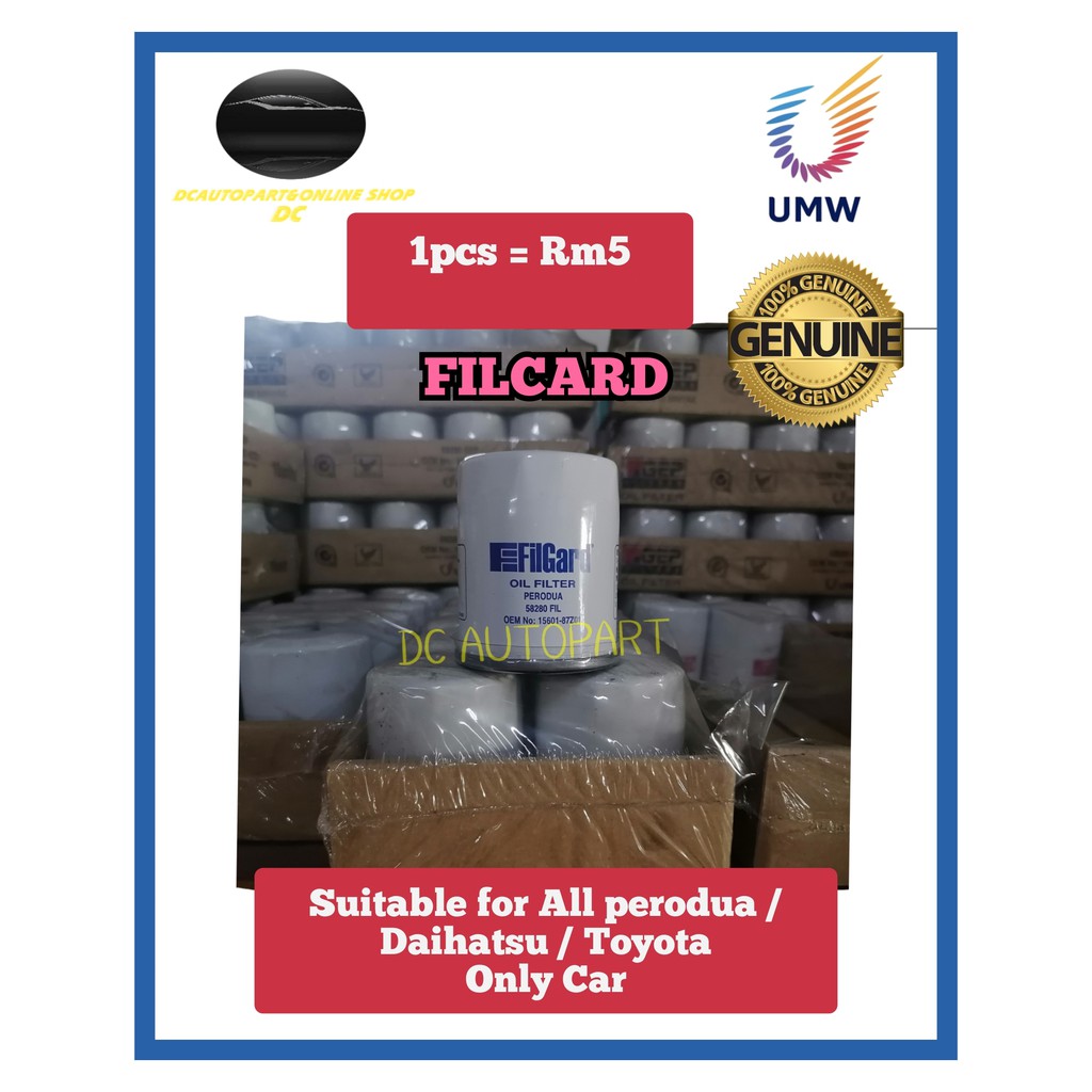 Filgard umw perodua kancil kelisa kenari myvi viva alza oil filter ...