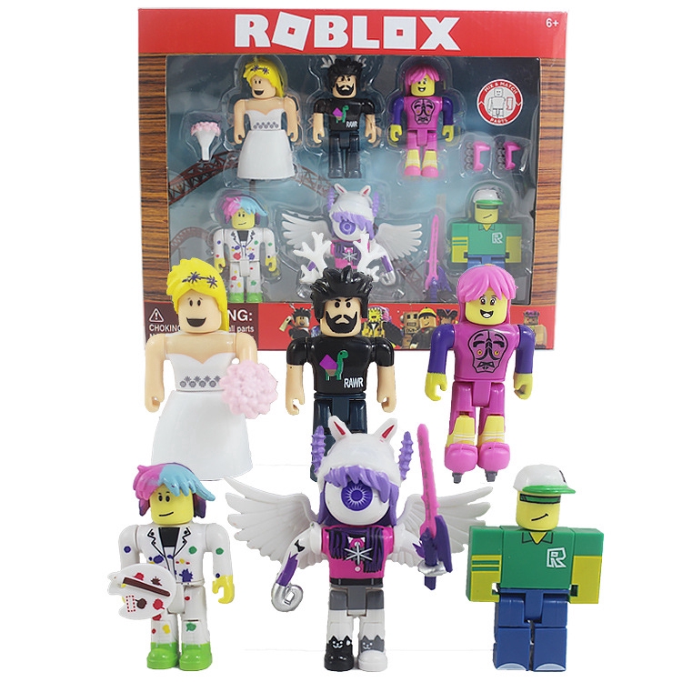 New 6pcs Set Roblox Virtual World Virtual Life Action Figures Doll With Accessories Kids Toy Gift Shopee Malaysia - toysvirtual world roblox blocks doll knight age 4 dolls