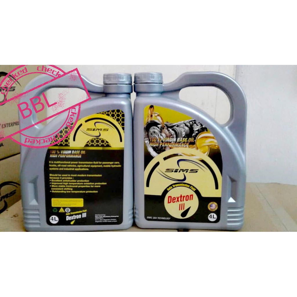 SIMS Lubricant DEXTRON 3 ATF Gear Oil 4L | Shopee Malaysia