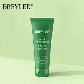 BREYLEE Acne Treatment Face Cleanser Cream Facial Wash Shrink Pore Oil Control Blackhead Skincare Moisturizer Mist (100g)