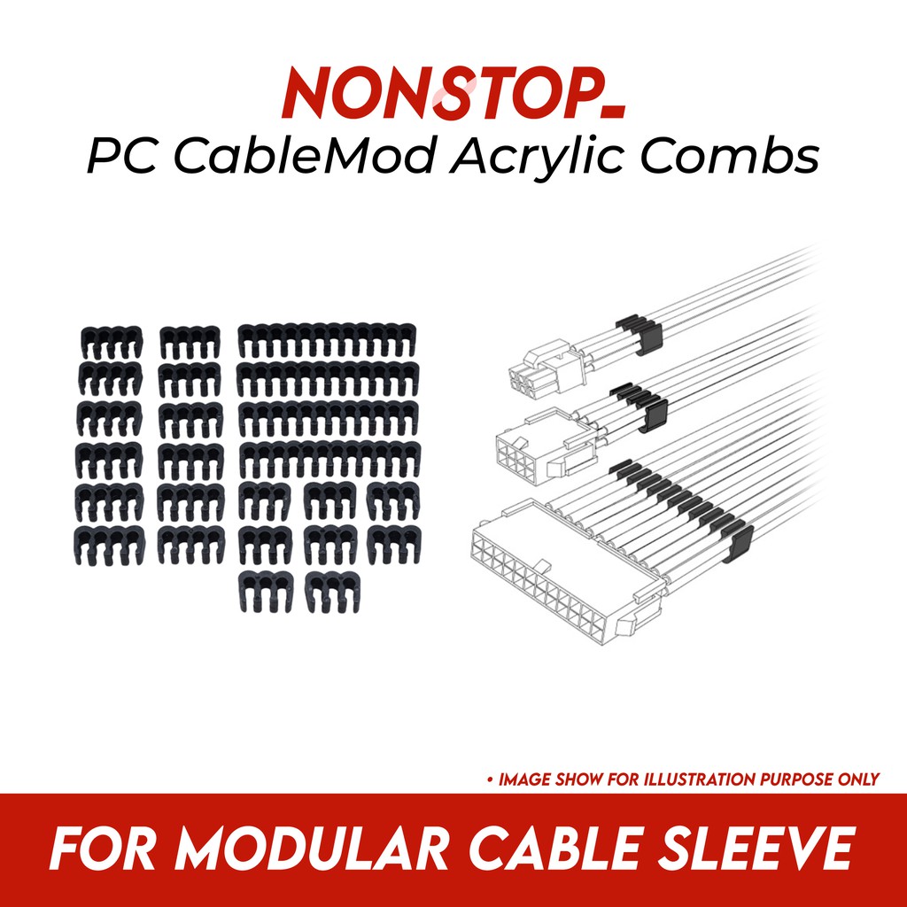 Gaming PC Cablemod Combs for Power Supply Modular Cable Sleeve Cables