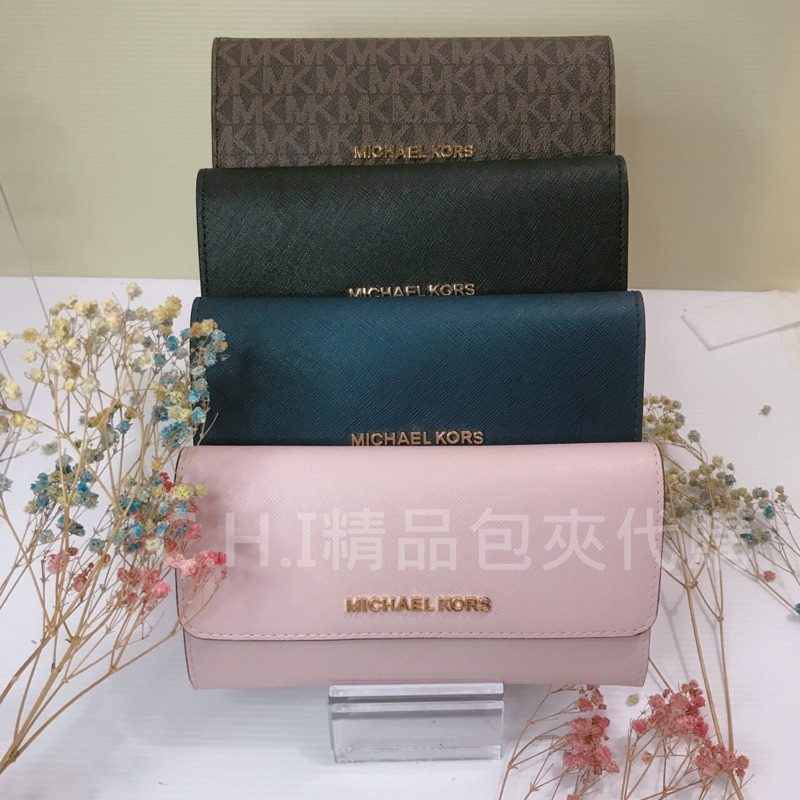 mk floral wallet