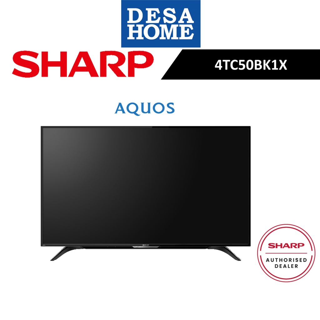 SHARP 4K UHD Android TV (50") [Free HDMI Cable & Bracket] 4TC50BK1X
