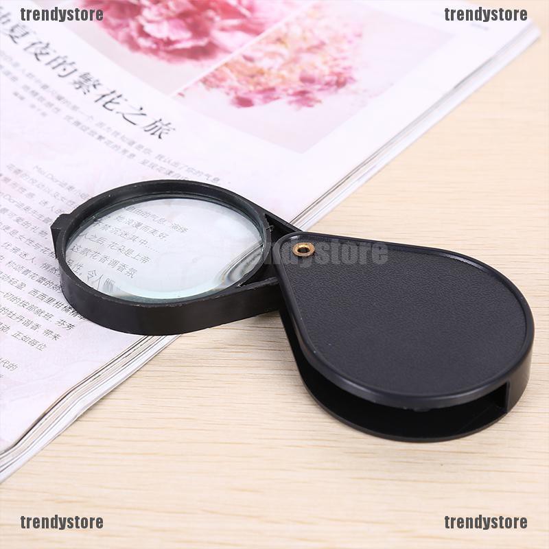 Folding Pocket Magnifying Glass 10X Mini Pocket Magnifier Glass Eye Focusing Loupe