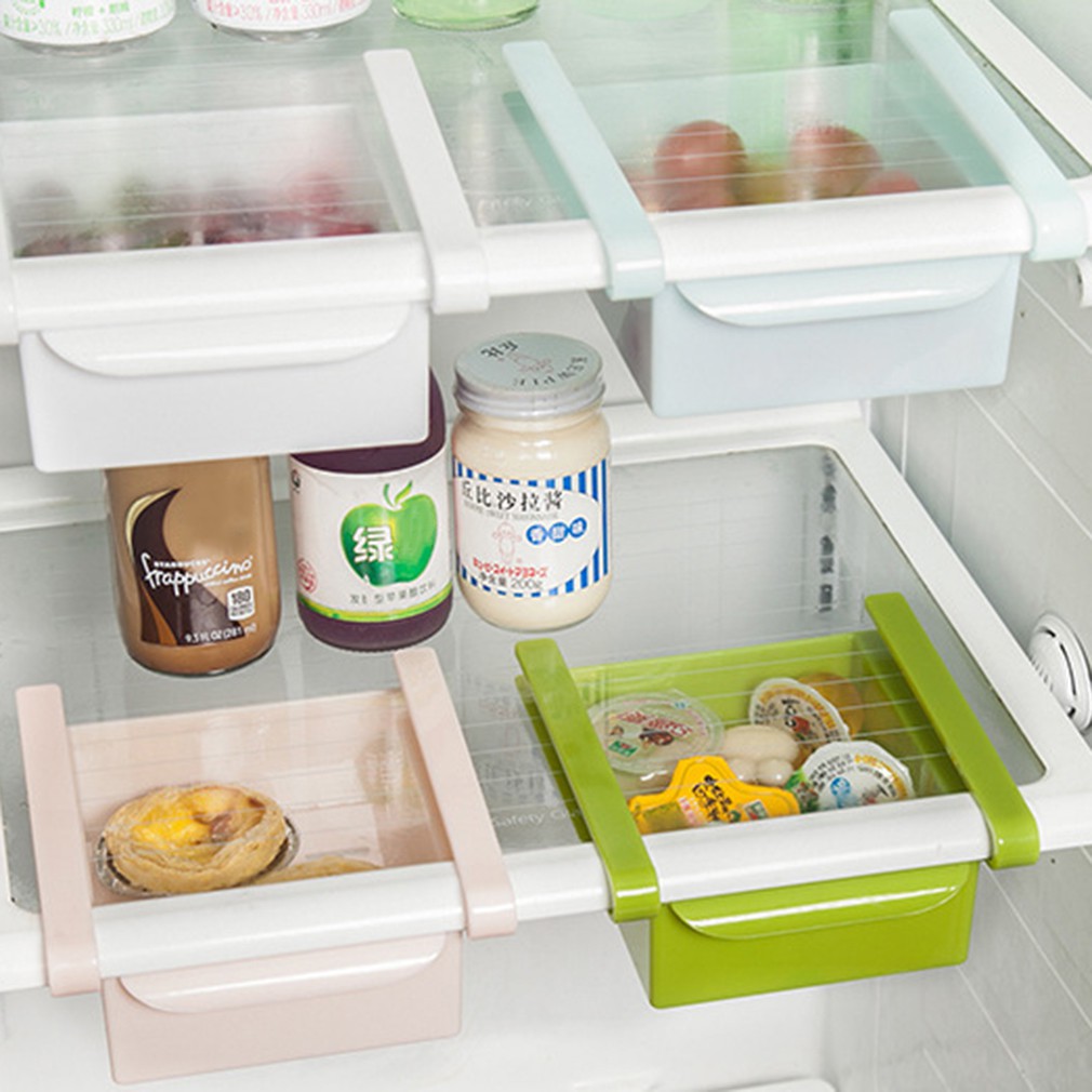 🔥NL Refrigerator Slide Storage Shelf Fridge Space Saver Organizer Rack Holder Box Kitchen Withdraw Box | Shopee Malaysia
