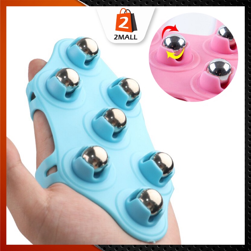 2MALL Roller Ball Massage Portable Glove Muscle Relax Slimming Bead Body Massager Palm Shaped Body Massager