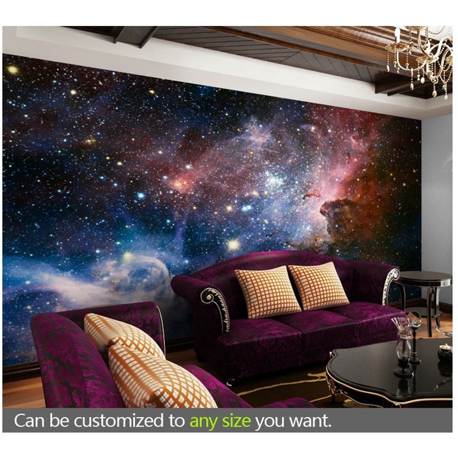 Cosmic Nebula 3d Ceiling Wallpaper Living Room Bedroom Restaurant Ktv Bar Mural