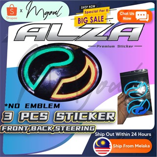 2TONE EIDITON ALZA LOGO STICKER PERODUA REFLECTIVE WITHOUT 