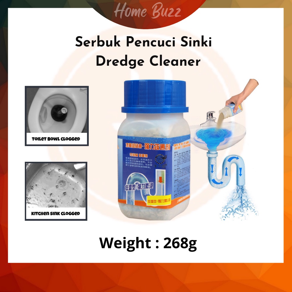 268g Powerful Drain Toilet Bowl Blockage Remover Dredge Cleaner Helper Ubat Sinki Tandas Sumbat Pipe Shopee Malaysia