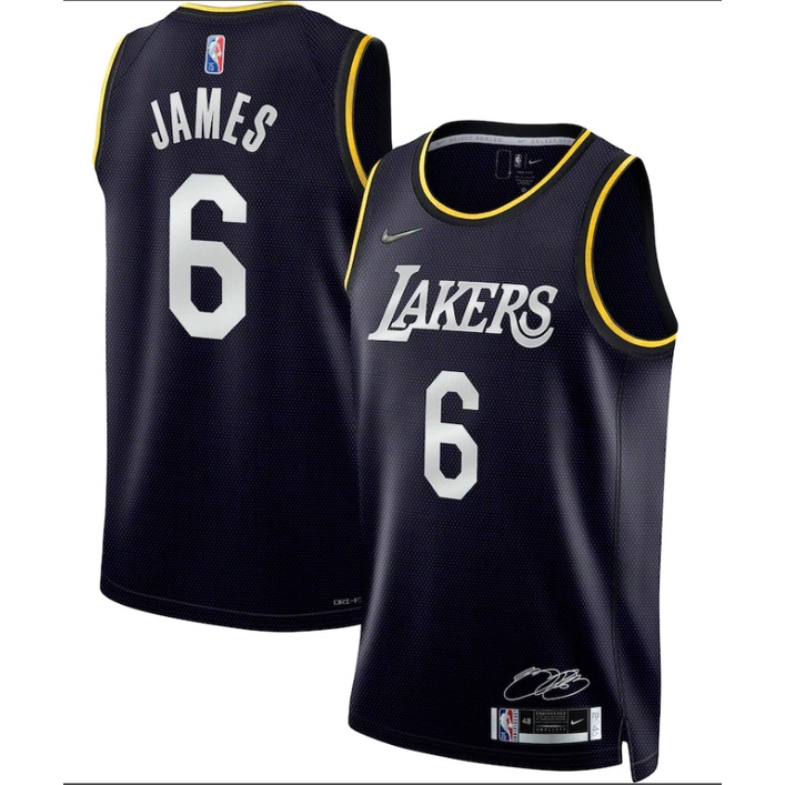 hot pressed 2022 nba Los Angeles Lakers No. 6 James black mvp ...