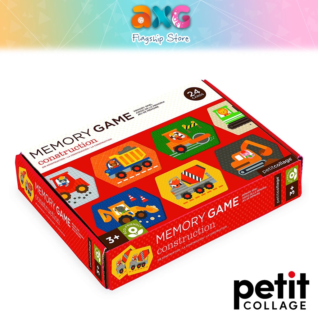 Petit Collage Construction Memory Game (MG-CONSTRUCTION) Flash Card Memory for Baby Bayi Kids Kad Imbas