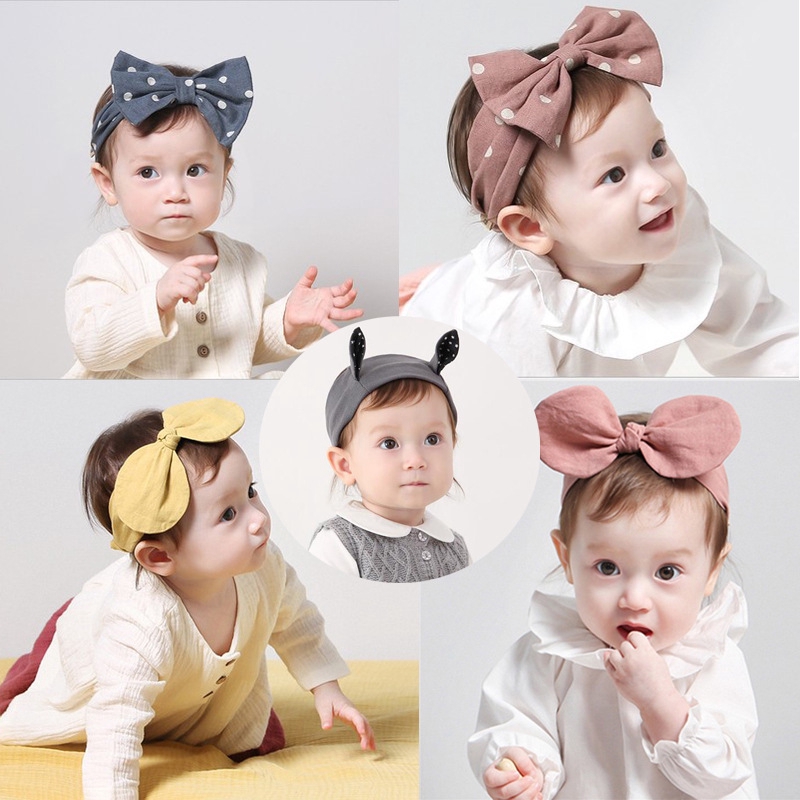 ENYU Mother Baby] Children's Headwear Baby Headband Girl Versatile Cotton  Linen Fabric Head Flower 0-2 Years Old Hair Accessories | Shopee Malaysia