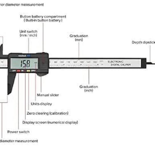 Sigmat Digital Stainless Vernier Caliper Caliper 6inch Measuring Tool ...