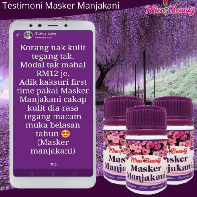 Masker Serbuk Manjakani Original Untuk Miss V Muka Malaysia