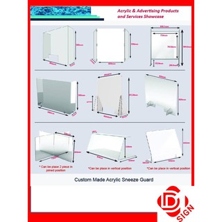 Custom Made Acrylic Any product/ Sneeze guard-call to get 