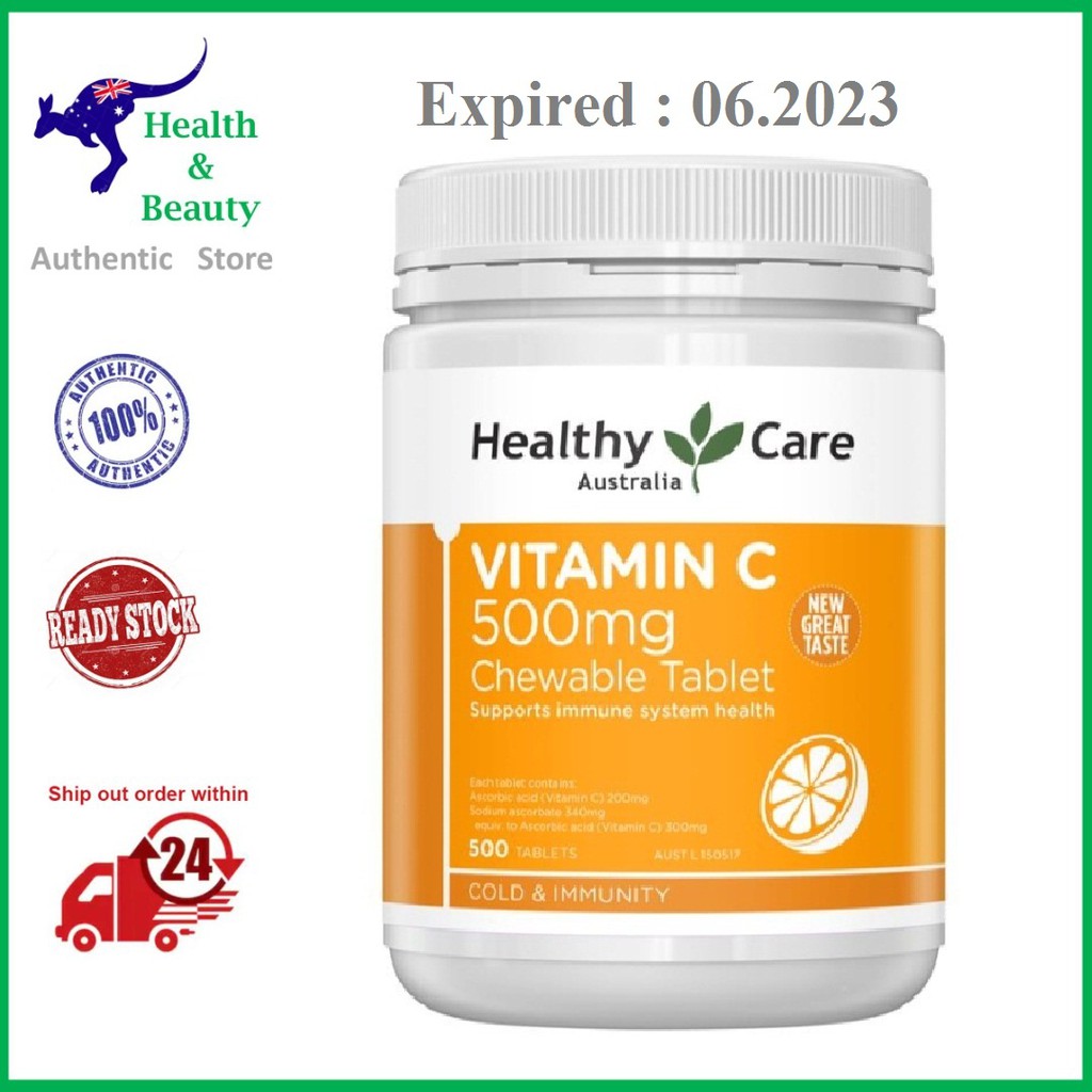 HEALTHY CARE Vitamin C 500mg Chewable 500 Tablets Shopee Malaysia