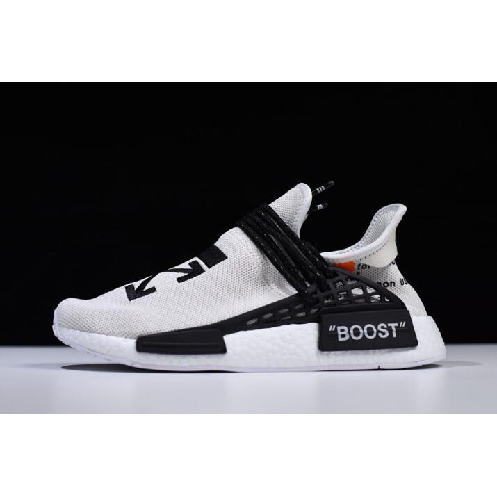 OFF-WHITE x Pharrell x adidas NMD Hu Race Trail Grey/Black | Shopee Malaysia