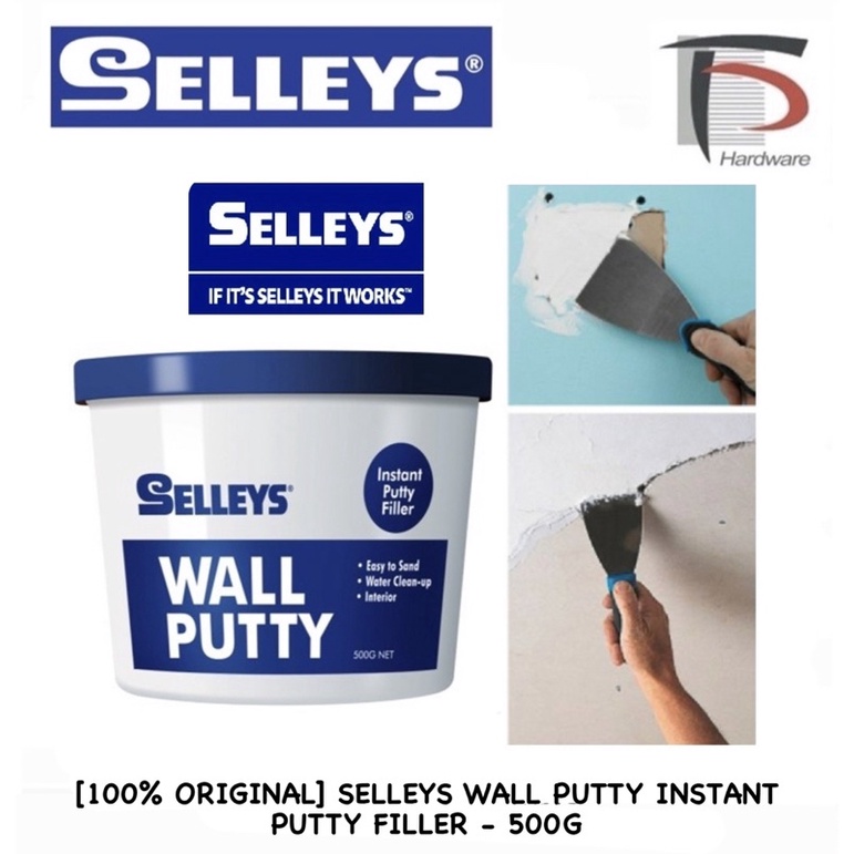 [100 ORIGINAL] SELLEYS WALL PUTTY INSTANT PUTTY FILLER 500G Shopee