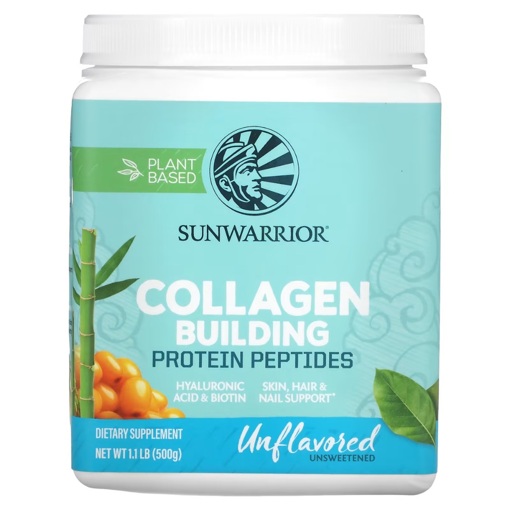 Sunwarrior, Collagen Building Protein Peptides, Unflavored, 1.1 lb (500