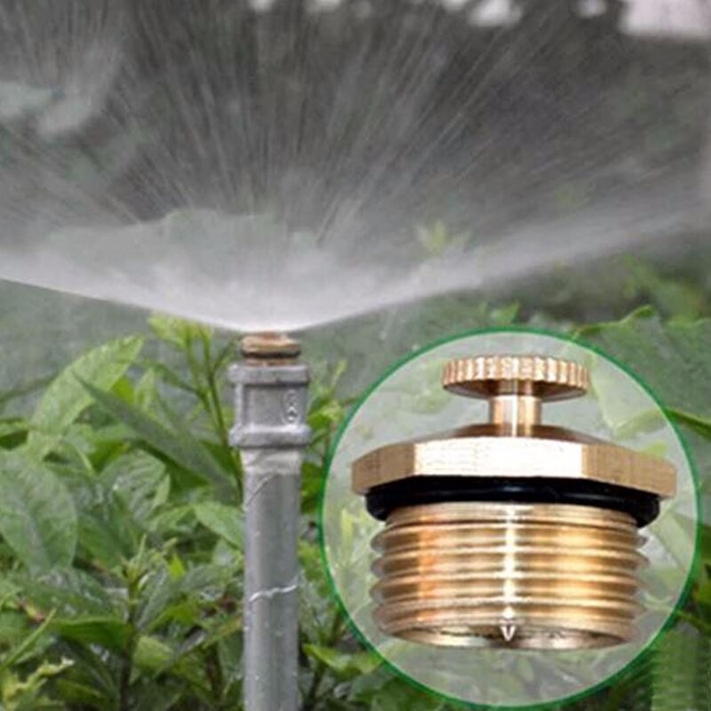 2Pcs 360 Degree Misting Sprinkler 1/2"Copper Garden Irrigation Spray Nozzle