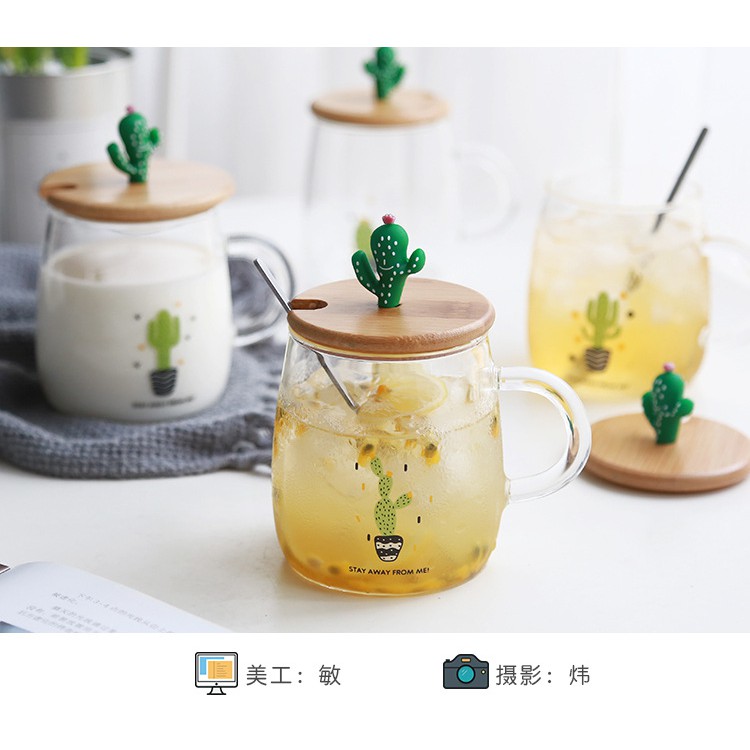 glass mug with cover