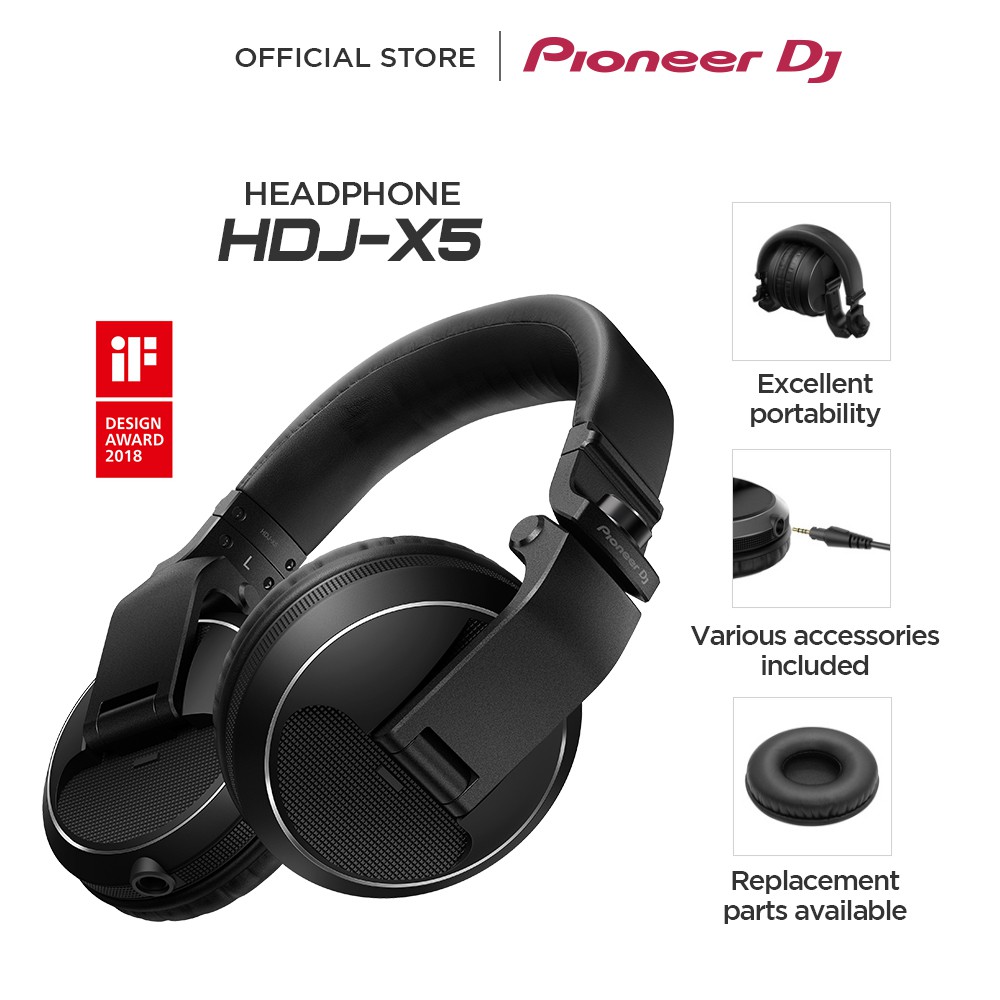 Pioneer Dj Hdj X5 Professional Dj Headphones Shopee Malaysia