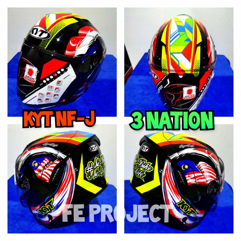 KYT NFJ NO BIKE NO LIFE VENOM HELMET VERSION 2 READY STOCK