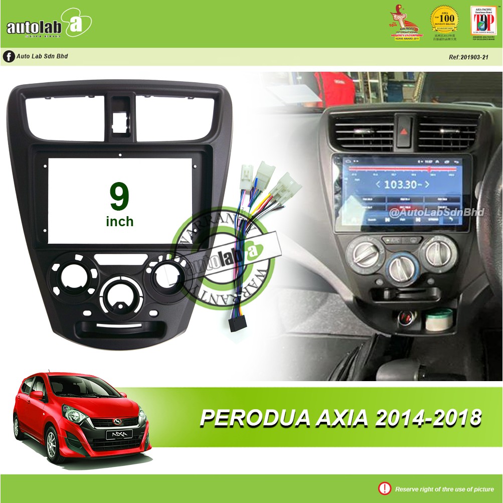 Android Player Casing 9" Perodua Axia 2014-2018 (with Socket Perodua 3H )