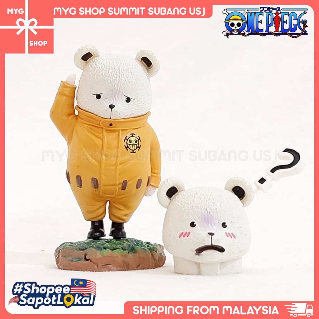  OEM Bepo 8cm One Piece Polar Bear Mink Navigator Of Pirates Captain 