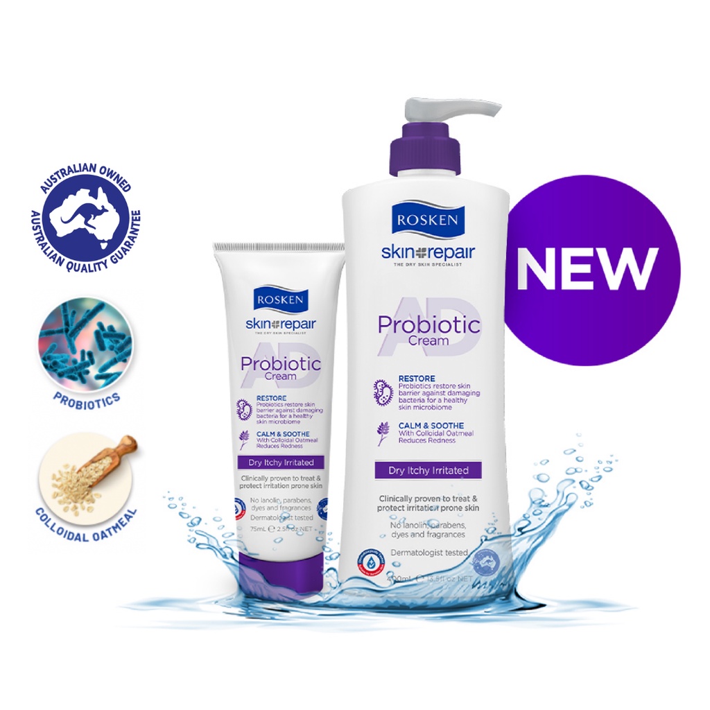 ROSKEN AD Probiotic Cream Skin Repair Ezcema Moisturizer Sensitive