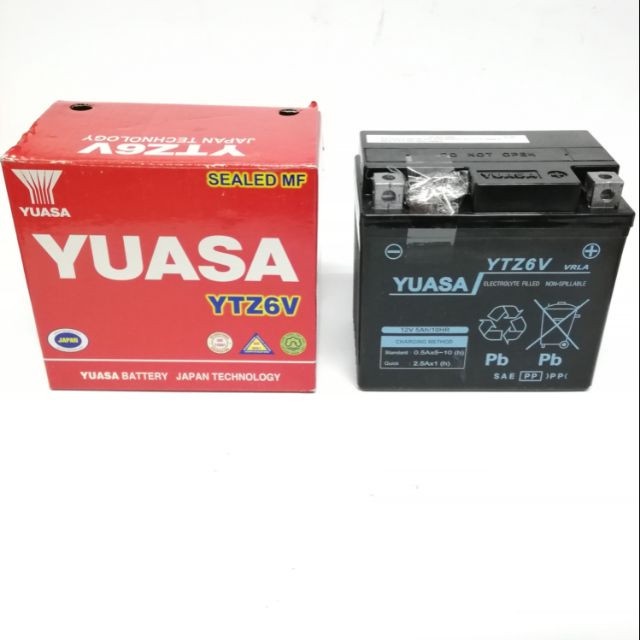 Yuasa YTZ6V Motorcycle Battery RS150/PCX/AIR BLADE/CBR150/VARIO (Genuine)
