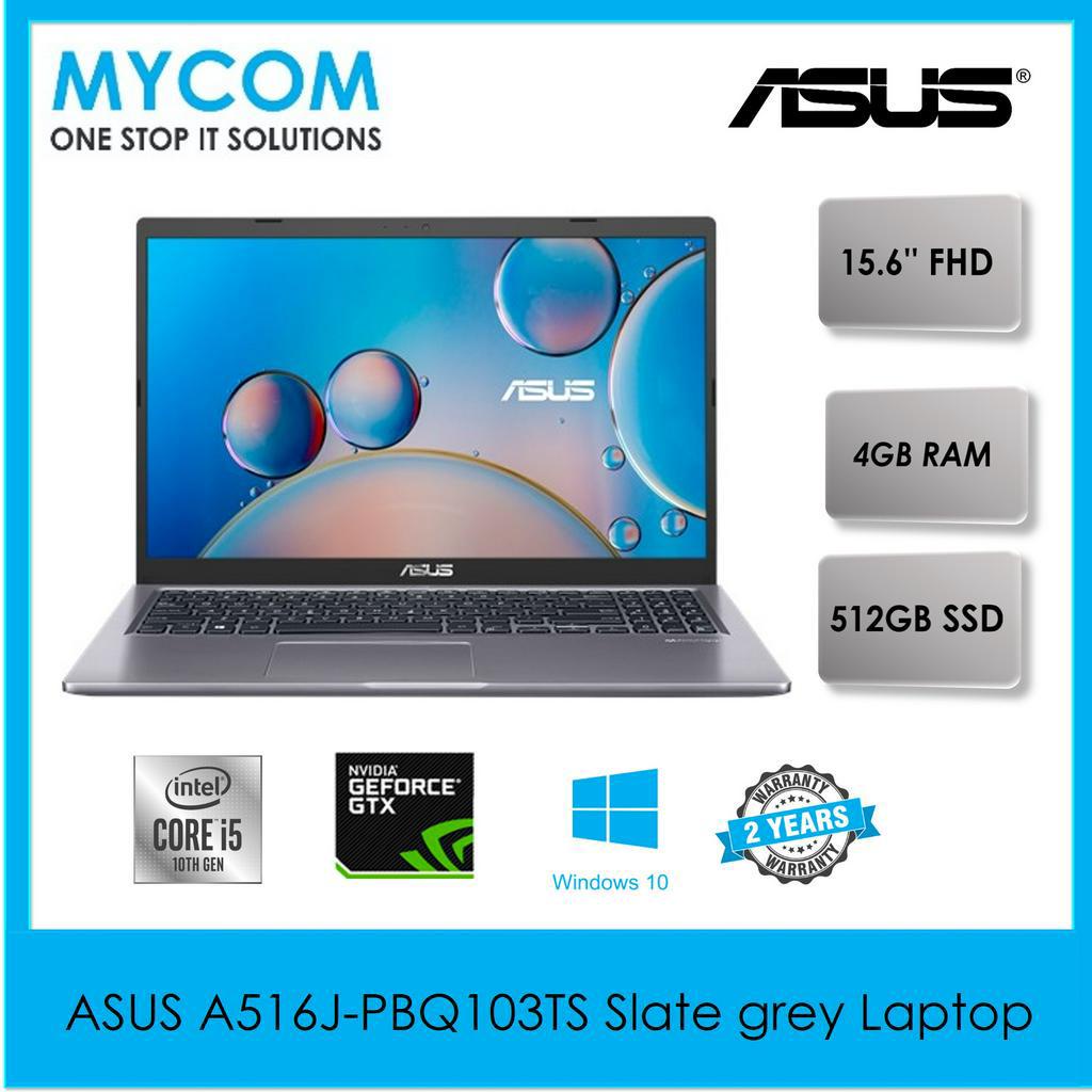 ASUS A516J-PBQ103TS Slate grey Laptop (I5-1035G1, 4GB, 512GB SSD, 15.6 ...