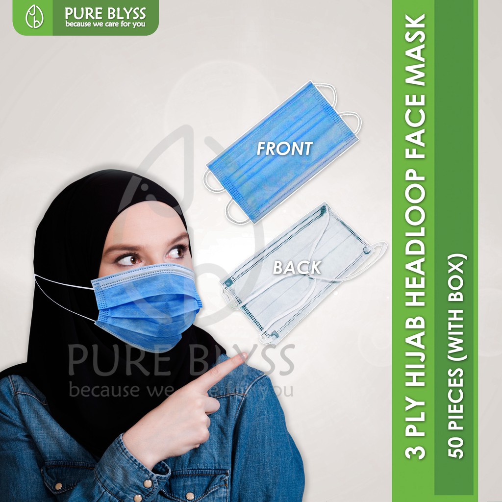  Ready Stock in Malaysia Pure Blyss HIJAB  Mask  Disposable 