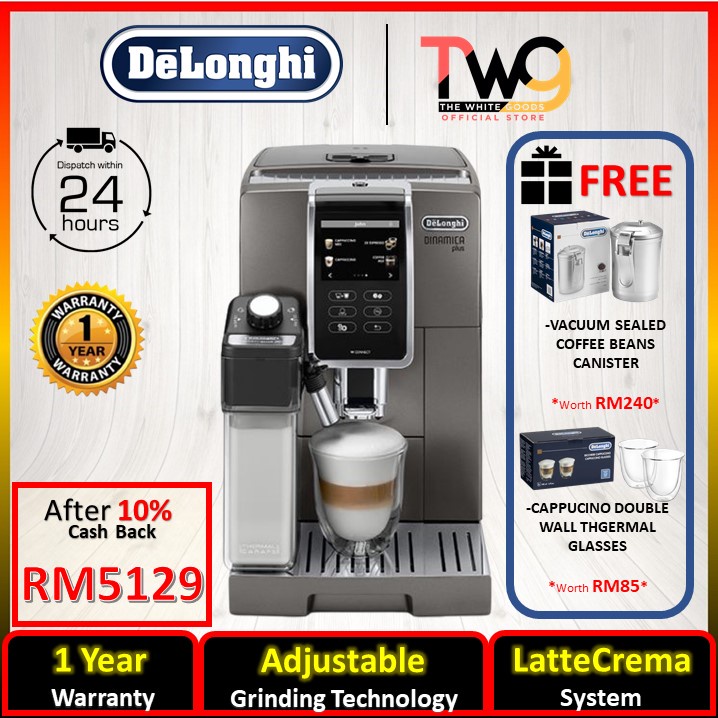 [FREE SHIPPING + 2 GIFT] Delonghi ECAM370.95 Dinamica Plus Coffee Machine - ECAM370.95.T ECAM370