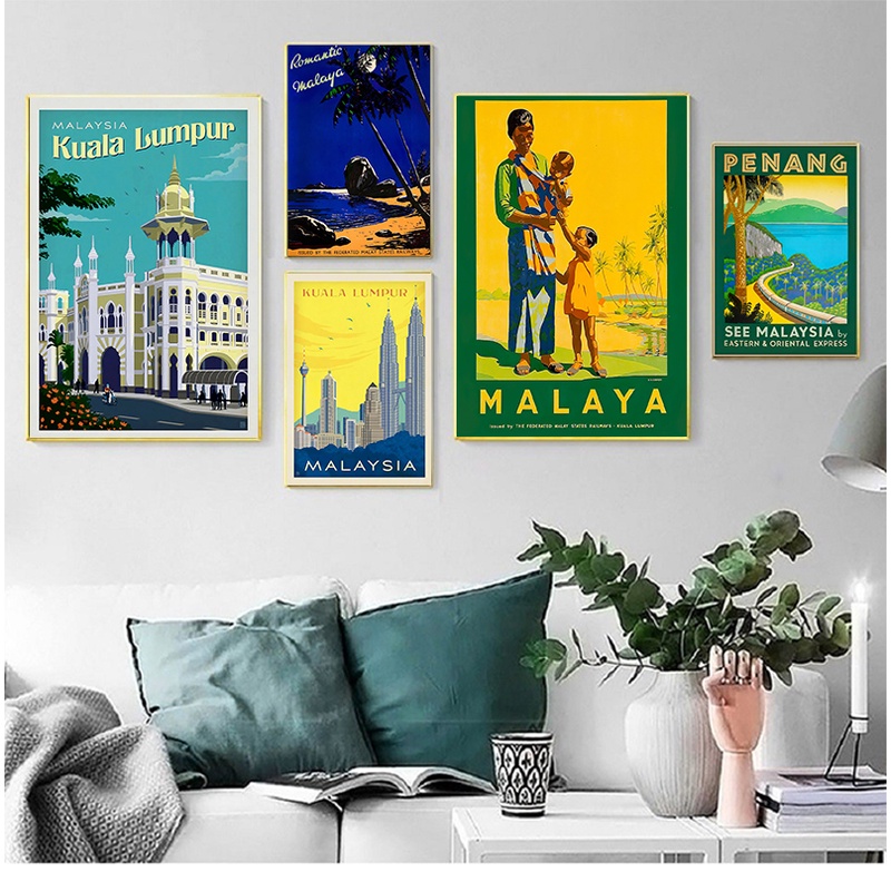 Unframed Printed Poster Malaysia Penang Beach Kuala Lumpur Travel Canvas Modern Oil Art Home Wall Decal