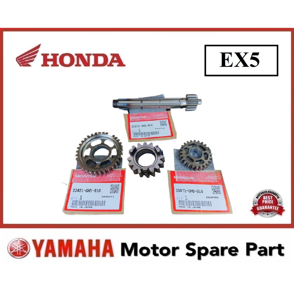 HONDA EX5 GEAR BOX GEAR GIGI GEAR LOWER COUNTER GEAR SHAFT MAIN GEAR