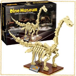 Brain Game Children Gifts Building Blocks 180 Pcs Dinosaur Museum Crown Dragon Skeleton Toys Lego Compatible Toy Shopee Malaysia - roblox skeleton dinosaur