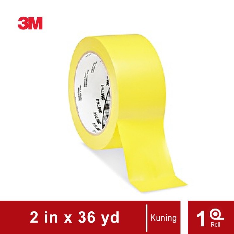 3m Vinyl Marking Tape 764 Yellow, 2 in x 36 yd, 0.125mm Thickness ...